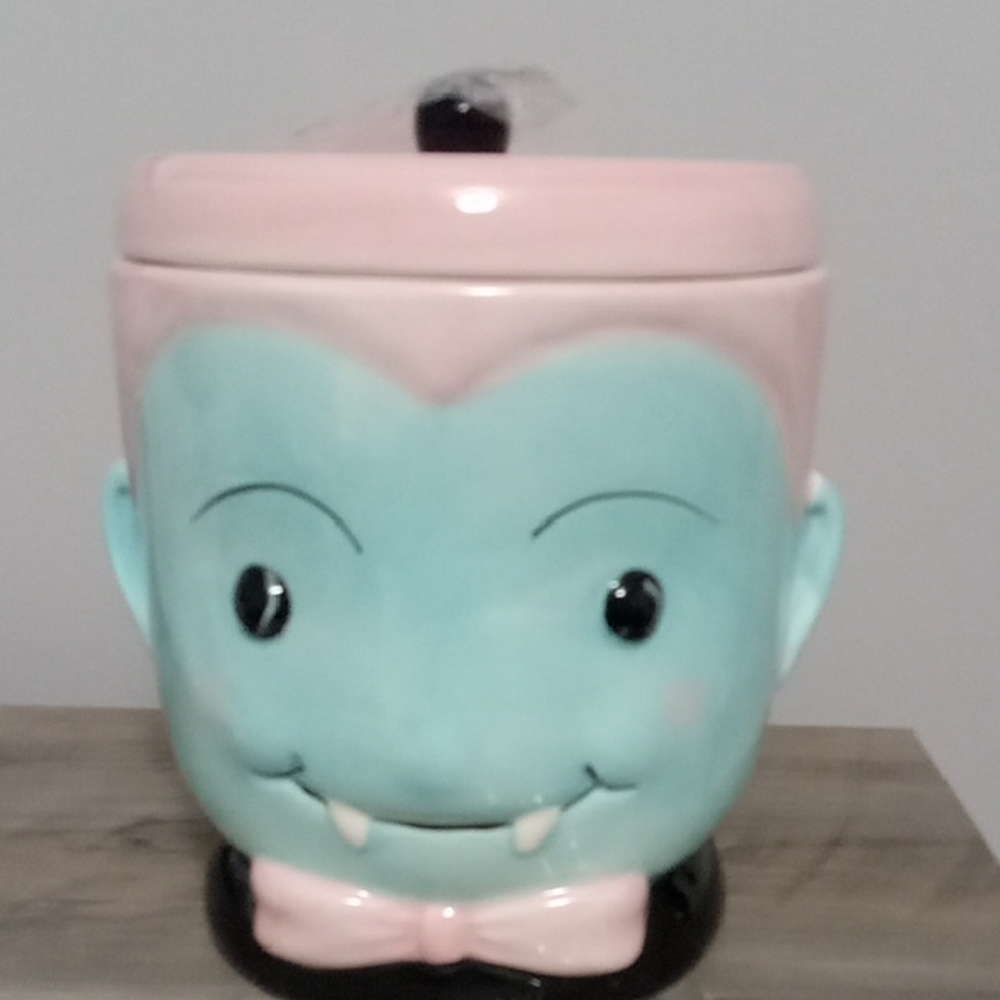 Vampire Boy Ceramic Cookie Jar New